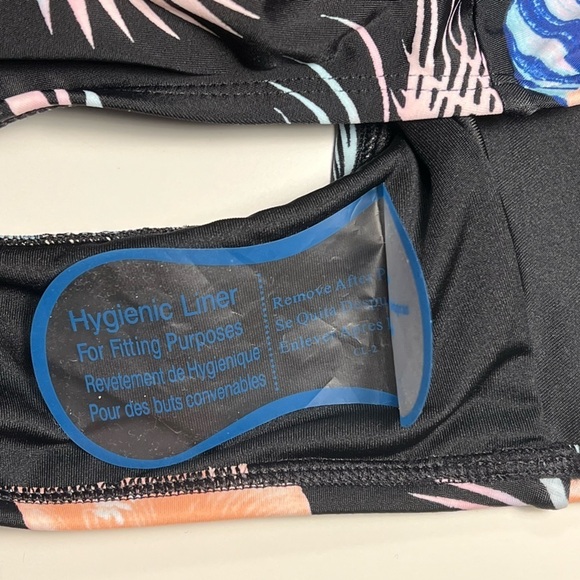 DKNY | NWOT One Piece Tropical Print Halter Neckline Swimsuit Sz XL - Picture 7 of 9